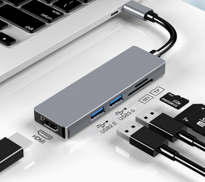 Avelena | StreamPort | USB-C Hub – Kompakte 5-in-1 Lösung mit HDMI 4K