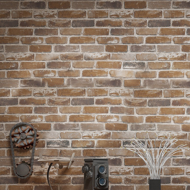 Avelena | Cottage Backstein Tapete Rolle Pvc Wasserdicht Hellfarbe Wandkunst für Wohnzimmer