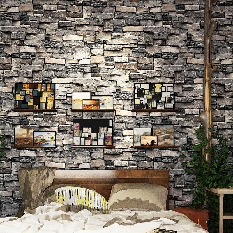 Avelena | Cottage Backstein Tapete Rolle Pvc Wasserdicht Hellfarbe Wandkunst für Wohnzimmer