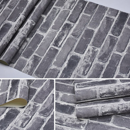 Avelena | Cottage Backstein Tapete Rolle Pvc Wasserdicht Hellfarbe Wandkunst für Wohnzimmer