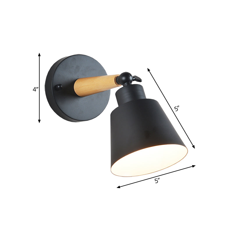 Avelena | Drehbare Esszimmer Eimer Wandlampe Metall Eine Licht Moderne Stil Wand Scone