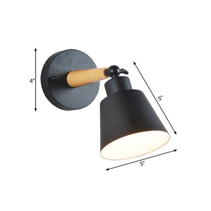 Avelena | Drehbare Esszimmer Eimer Wandlampe Metall Eine Licht Moderne Stil Wand Scone