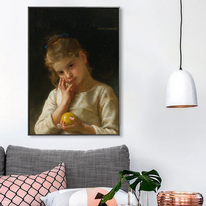 Avelena | Texturierten Junges Mädchen Kunstdruck Leinwand Renaissance Stil Gemälde für Mädchen Schlafzimmer