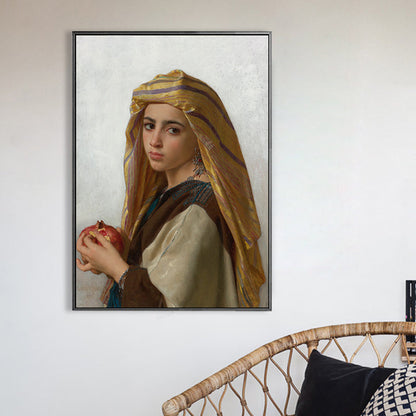 Avelena | Texturierten Junges Mädchen Kunstdruck Leinwand Renaissance Stil Gemälde für Mädchen Schlafzimmer