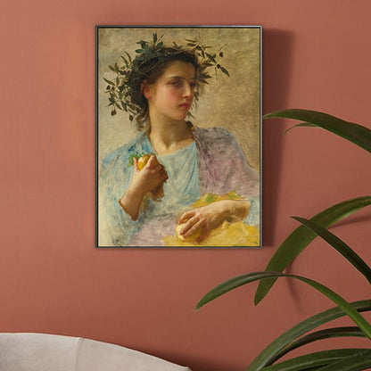 Avelena | Texturierten Junges Mädchen Kunstdruck Leinwand Renaissance Stil Gemälde für Mädchen Schlafzimmer