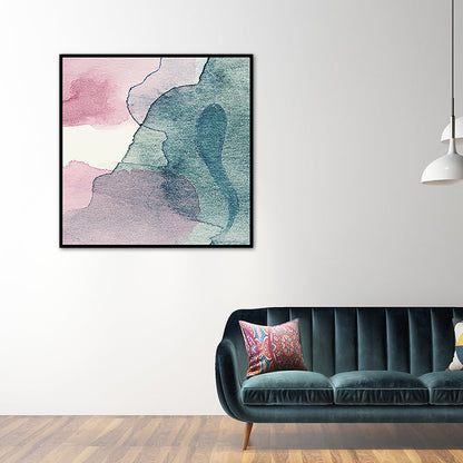 Avelena | Weiches Farben Modern Kunst Leinwand Aquarell Gemälde für Esszimmer, Mehrere Größen Optionen
