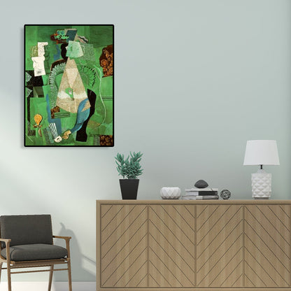Avelena | Pastellfarbige Instrumente Wanddekoration Texturiert Kubismus Stil Mädchen Schlafzimmer Leinwanddruck