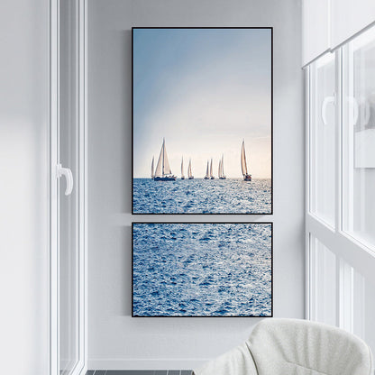 Avelena | Fotografien Seascape Wandkunst Druck Mehrteilig Modernes Schlafzimmer Leinwand In Helle Farbe