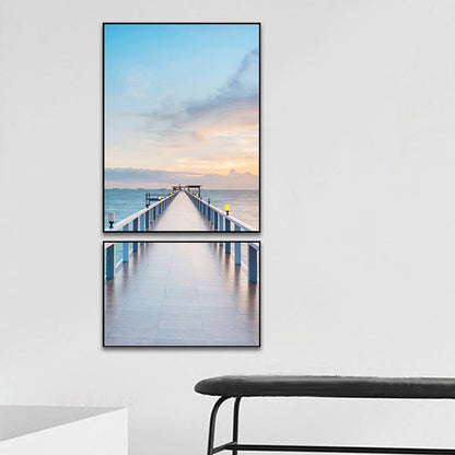 Avelena | Fotografien Seascape Wandkunst Druck Mehrteilig Modernes Schlafzimmer Leinwand In Helle Farbe