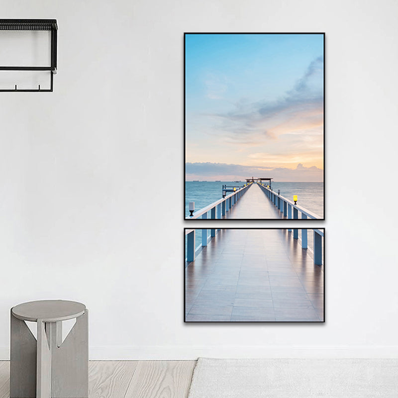 Avelena | Fotografien Seascape Wandkunst Druck Mehrteilig Modernes Schlafzimmer Leinwand In Helle Farbe