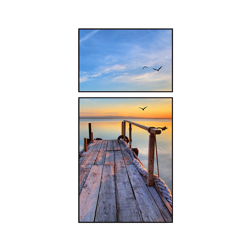 Avelena | Fotografien Seascape Wandkunst Druck Mehrteilig Modernes Schlafzimmer Leinwand In Helle Farbe