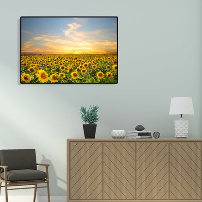 Avelena | Moderne Fotografien Sonnenblumen Kunst Druck Helle Texturierte Wanddekoration für Das Kinderzimmer
