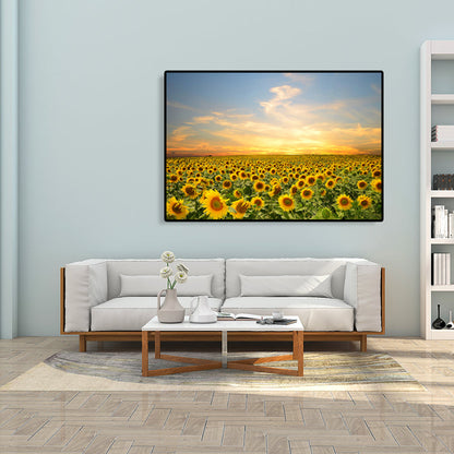 Avelena | Moderne Fotografien Sonnenblumen Kunst Druck Helle Texturierte Wanddekoration für Das Kinderzimmer