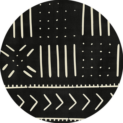 Avelena | Modernist geometrisches Musterteppich mit Streifen Schwarz und Gelb Polyester Teppich rutschfeste Rückseite waschbar haustierfreundlicher Teppich für Schlafzimmer