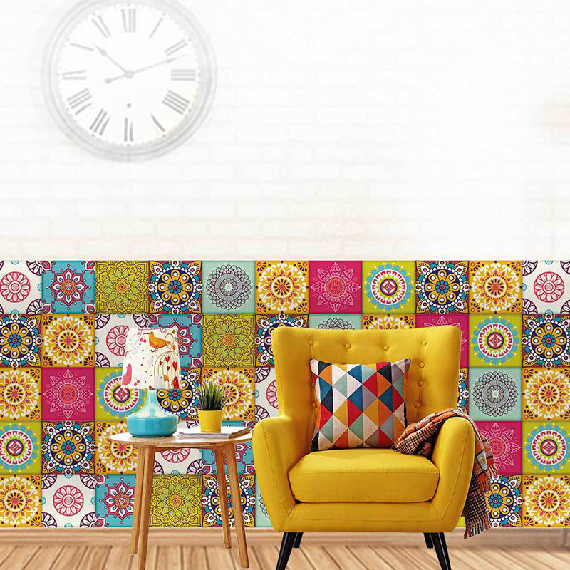 Avelena | Mandala Tapetenbordüre Zum Abziehen und Kleben Boho Mädchenzimmer Wanddekor, 16,5' L X 8" W