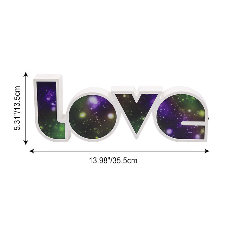 Avelena | Moderne Art Deco wasserdichte PS LOVE Buchstaben LED Tischlampe für das Schlafzimmer