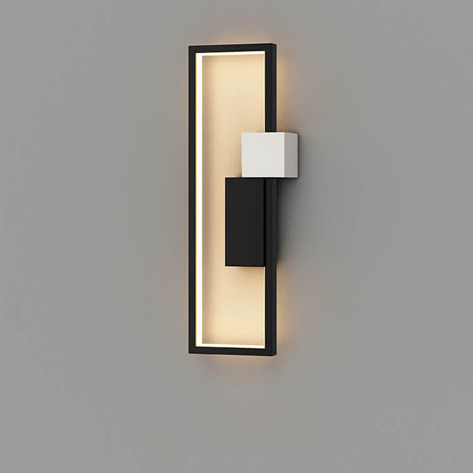 Avelena | Minimalistische Kreative Quadratische Rahmen Eisen Silikon LED Wandlampe