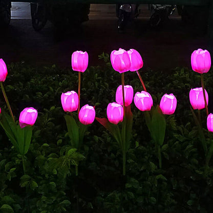 Avelena | Solar Tulpe Rasenlicht Außen Garten LED Tulpe Blumenlicht Bodenstecker Landschaftslicht