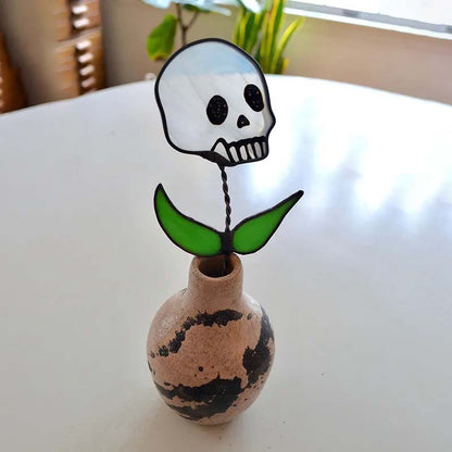 Avelena | Frühe Halloween Schädel Gefärbtes Glas Pflanze