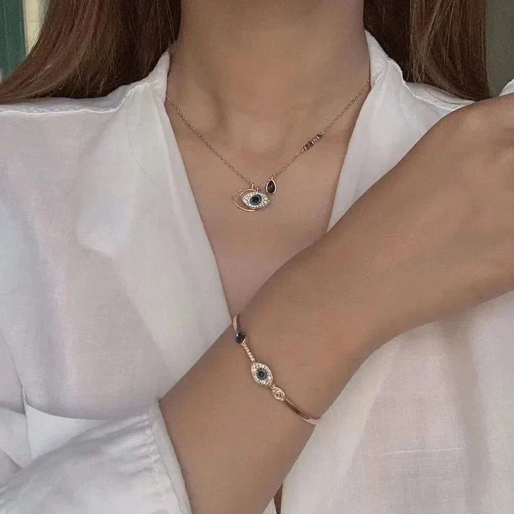 Avelena | Böse Augen Halskette und Armband Set Amira