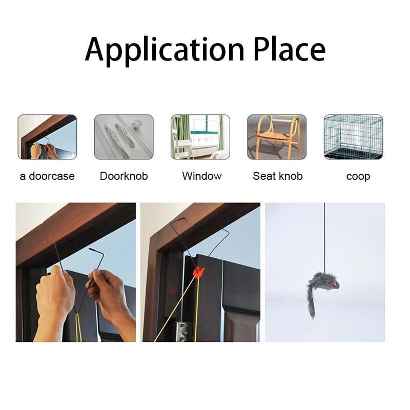 Avelena | Hängendes Tür Federnde Maus Katzenspielzeug