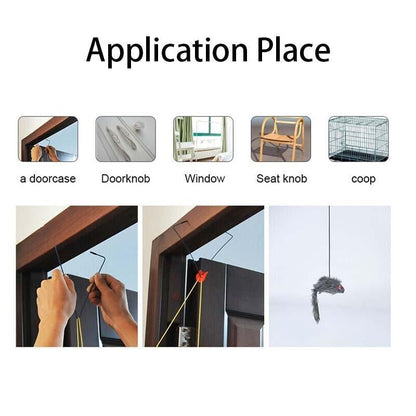 Avelena | Hängendes Tür Federnde Maus Katzenspielzeug