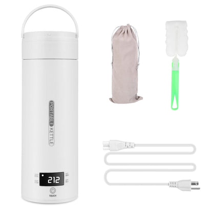 Avelena | 17Oz Edelstahl Reise Elektro Wasserkocher mit 4 Temperaturvoreinstellungen