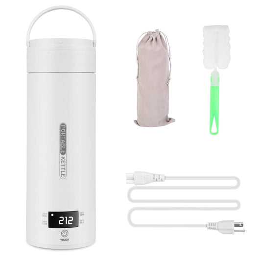 Avelena | 17Oz Edelstahl Reise Elektro Wasserkocher mit 4 Temperaturvoreinstellungen