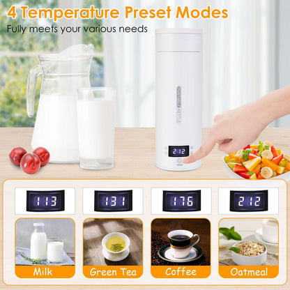 Avelena | 17Oz Edelstahl Reise Elektro Wasserkocher mit 4 Temperaturvoreinstellungen