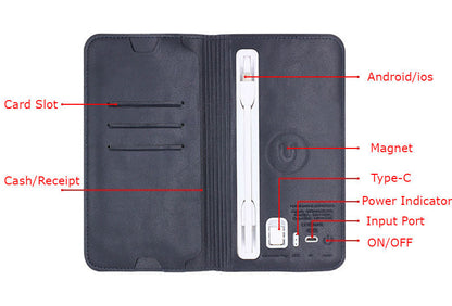 Avelena | 3-in-1 Unglaublich Praktische Geldbörse Power Bank Für Android & alle Telefonarten