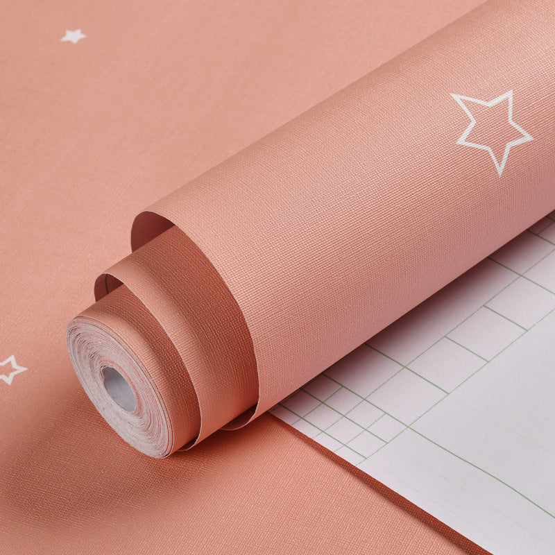 Avelena | Pastellrosa Gewöhnlicher Stern Selbstklebende Tapete für Das Mädchenzimmer, 10 Meter X 52 Zentimeter