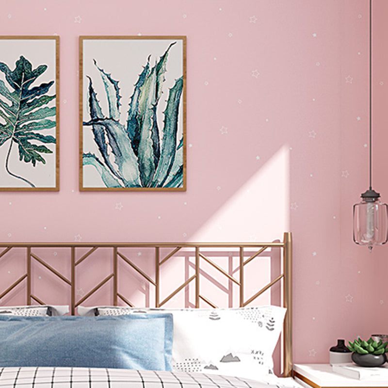 Avelena | Pastellrosa Gewöhnlicher Stern Selbstklebende Tapete für Das Mädchenzimmer, 10 Meter X 52 Zentimeter