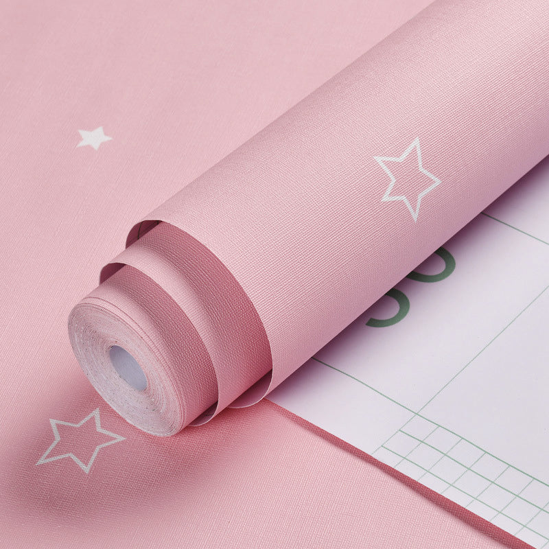 Avelena | Pastellrosa Gewöhnlicher Stern Selbstklebende Tapete für Das Mädchenzimmer, 10 Meter X 52 Zentimeter