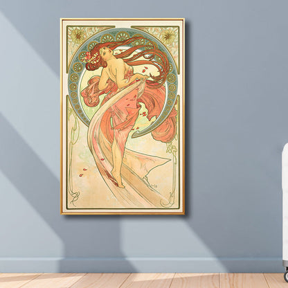 Avelena | Art Nouveau Religion Leinwand Pastellfarben Malerei Druck Frau Wanddekoration für Zuhause