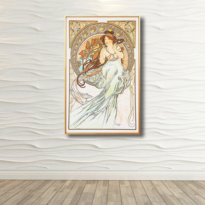 Avelena | Art Nouveau Religion Leinwand Pastellfarben Malerei Druck Frau Wanddekoration für Zuhause