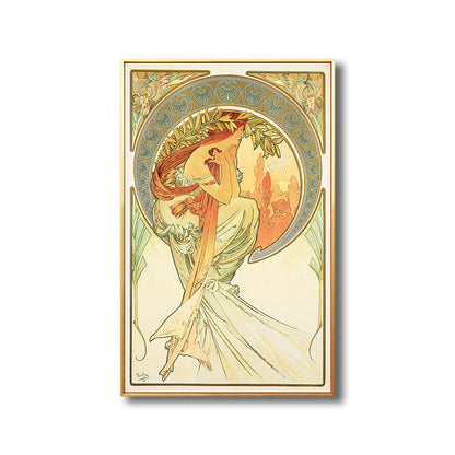Avelena | Art Nouveau Religion Leinwand Pastellfarben Malerei Druck Frau Wanddekoration für Zuhause