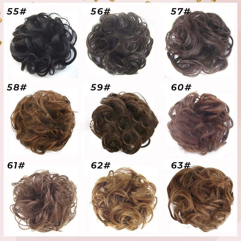 Avelena | Haar Dutt Gummi | Messy Bun Erweiterung | Natürliches Aussehen | 74 Farben