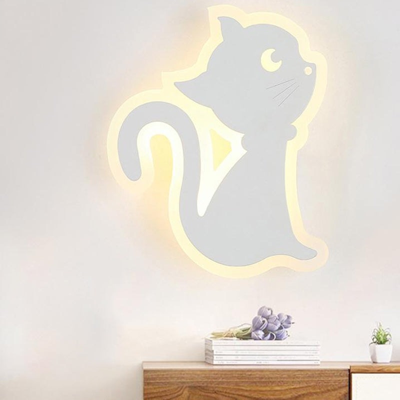 Avelena | Schöne Tier Slim Wandleuchte Acryl Weiß Led Wandleuchte für Pflegezimmer Kindergarten