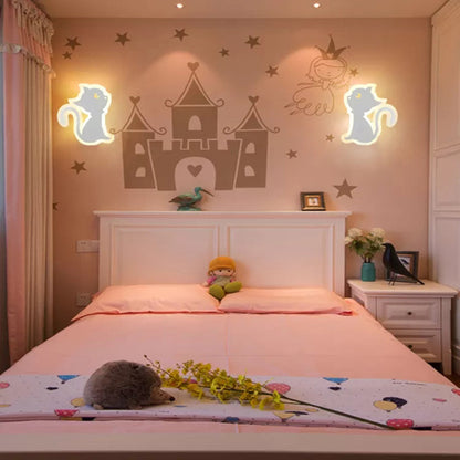 Avelena | Schöne Tier Slim Wandleuchte Acryl Weiß Led Wandleuchte für Pflegezimmer Kindergarten