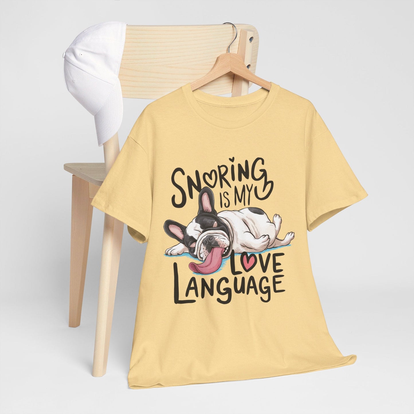 Avelena | Schnarchen Ist Meine Liebessprache Französische Bulldogge Unisex T-Shirt