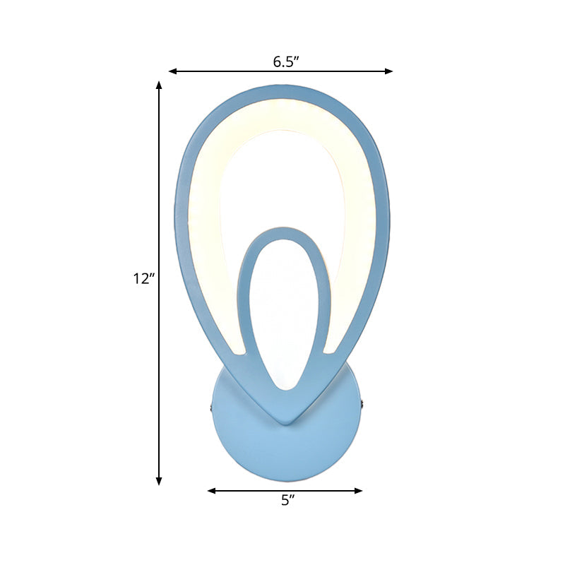 Avelena | Kinder Schlafzimmer Treppen Wandlampe Acryl Metall Cartoon Wandleuchte mit Candy Farbe