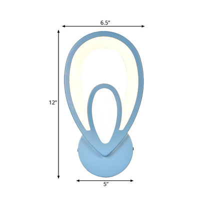 Avelena | Kinder Schlafzimmer Treppen Wandlampe Acryl Metall Cartoon Wandleuchte mit Candy Farbe