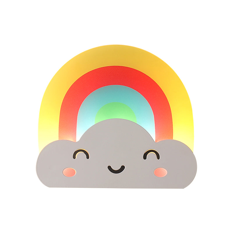 Avelena | Kinder Regenbogen Cloud Wandleuchte Acryl Mehrfarben Wandlampe für Baby Schlafzimmer Flur