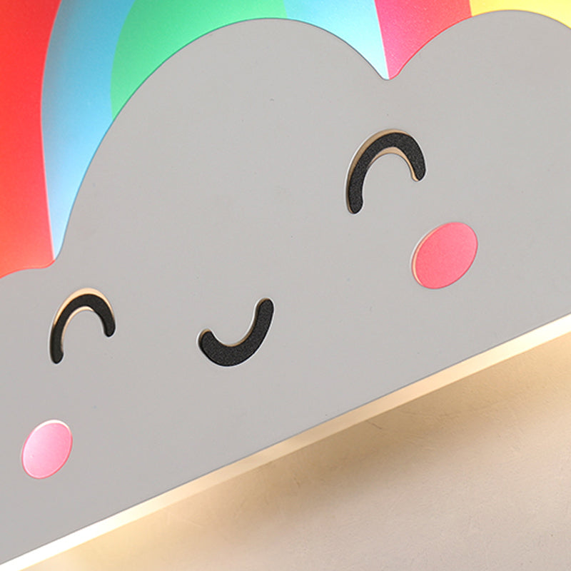 Avelena | Kinder Regenbogen Cloud Wandleuchte Acryl Mehrfarben Wandlampe für Baby Schlafzimmer Flur