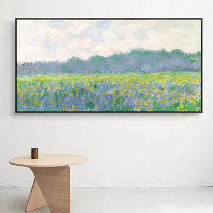 Avelena | Reed Marshes Art Print Impressionismus Texturiert Familienzimmer Eingewickelt Leinwand In Grün