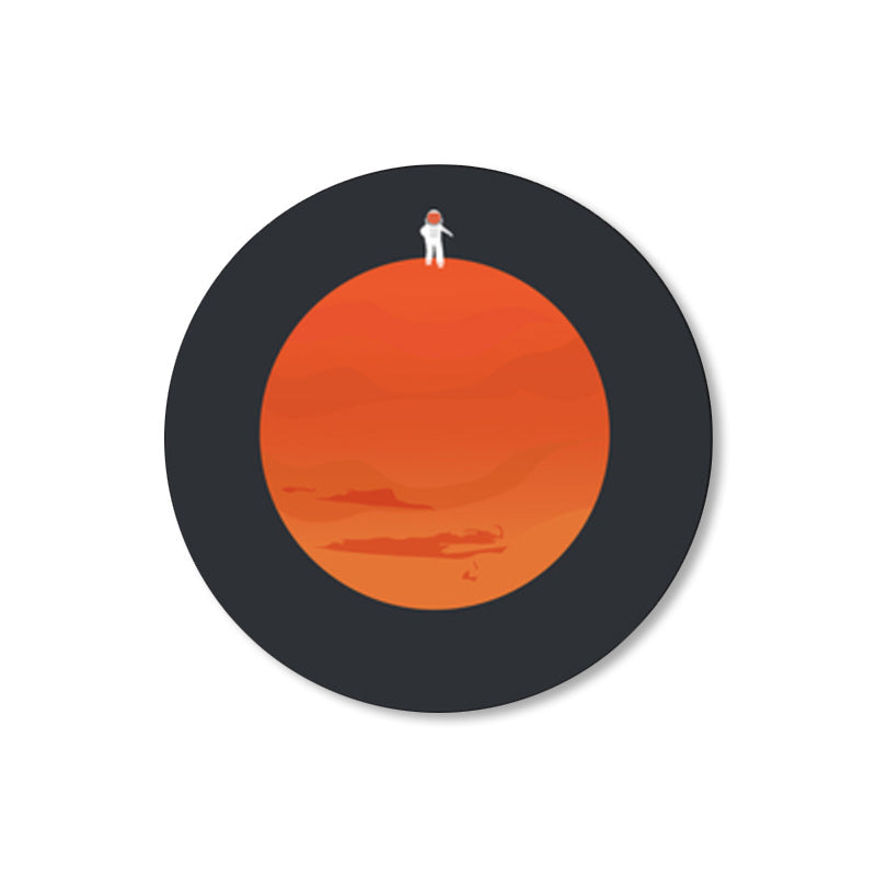 Avelena | Astronaut und Mond Wandkunst Dekor Wohnzimmer Universum Leinwanddruck In Pastellfarbe