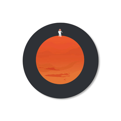 Avelena | Astronaut und Mond Wandkunst Dekor Wohnzimmer Universum Leinwanddruck In Pastellfarbe