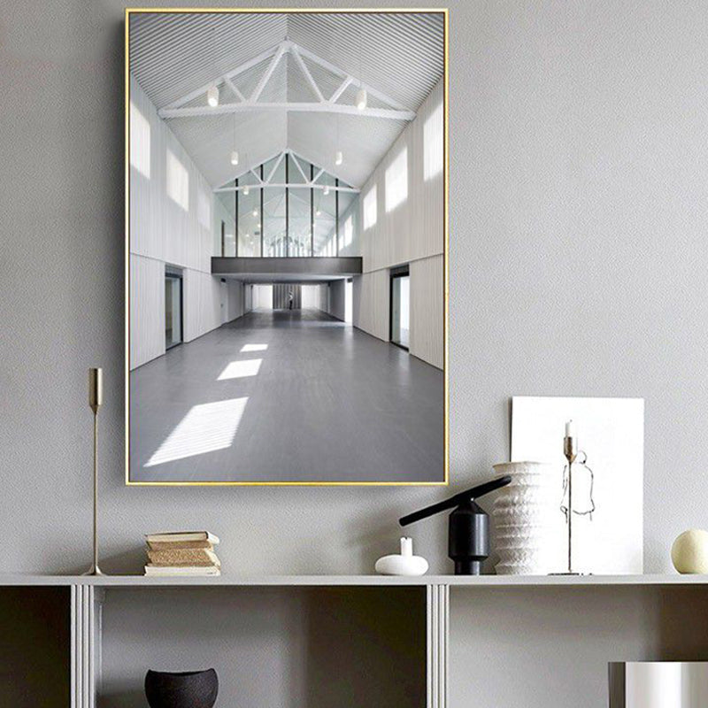 Avelena | Foto Flur Leinwand Zeitgenössischer Stil Gebäude Malerei In Hellen Farben für Das Studienzimmer