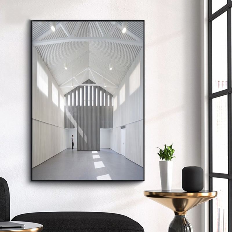 Avelena | Foto Flur Leinwand Zeitgenössischer Stil Gebäude Malerei In Hellen Farben für Das Studienzimmer