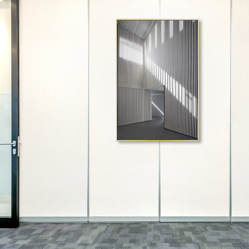 Avelena | Foto Flur Leinwand Zeitgenössischer Stil Gebäude Malerei In Hellen Farben für Das Studienzimmer